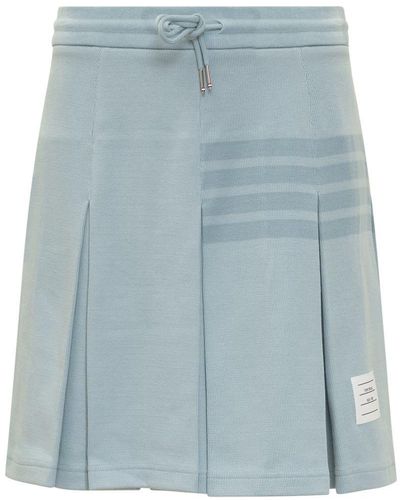 Thom Browne Pleated Skirt - Blue