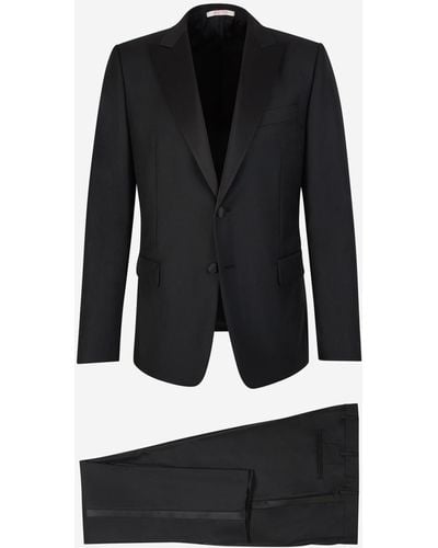 Valentino Plain Wool Tuxedo - Black