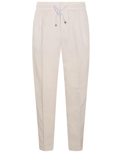 Brunello Cucinelli Linen Trousers - Natural