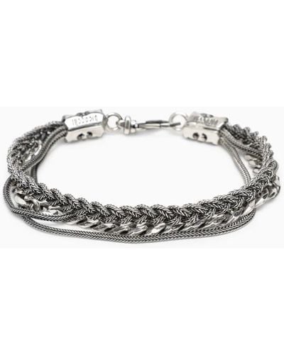Emanuele Bicocchi Braided Bracelet And Chain In - Metallic