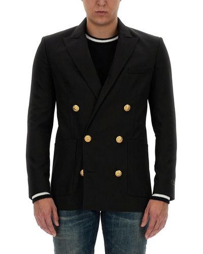 Balmain Technical Wool Jacket - Black