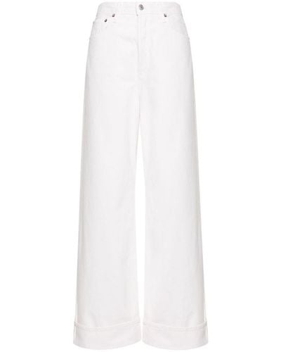 Agolde Fortune Cookie High-rise Wide Leg Jeans - White