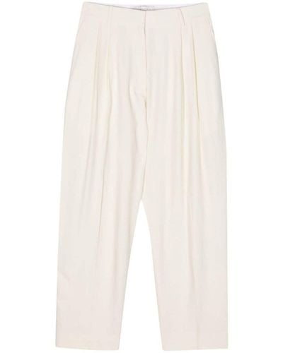 Studio Nicholson Double Pleated Linen Blend Pants - White