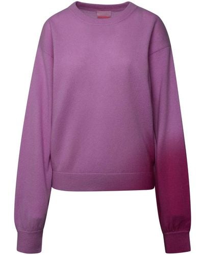 Crush Pink Cashmere Sweater - Purple