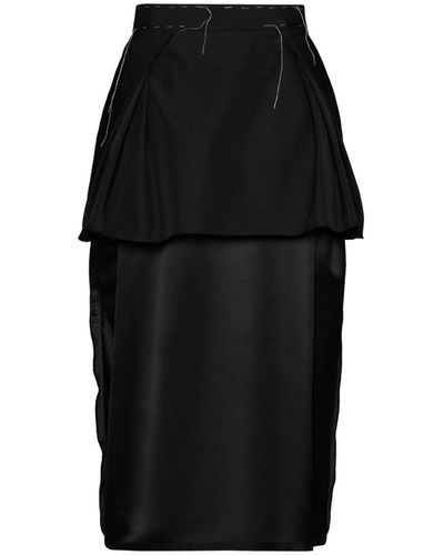 Maison Margiela Work-In-Progress Layered Skirt - Black