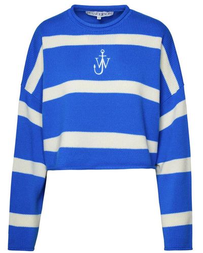 JW Anderson Two-Tone Wool Blend Sweater - Blue