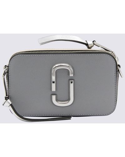 Marc Jacobs The Snapshot Logo Strap Wolf Grey Multi Leather Camera Bag