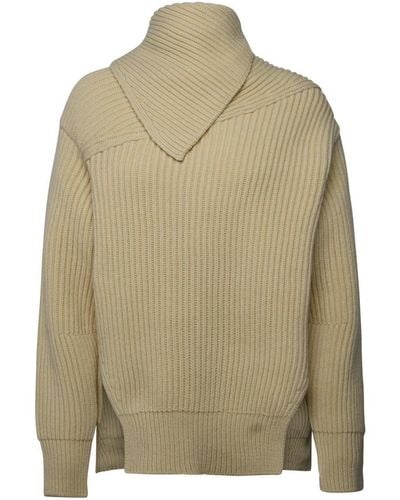 Jil Sander Ivory Wool Sweater - Natural