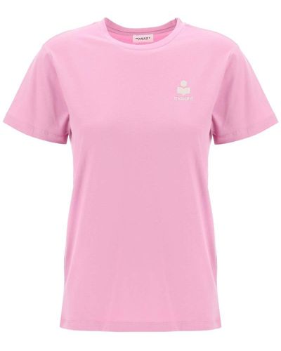 Isabel Marant Isabel Marant Etoile Aby Regular Fit T-Shirt - Pink