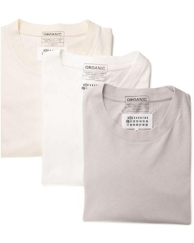 Maison Margiela Cotton T-shirt Set - White
