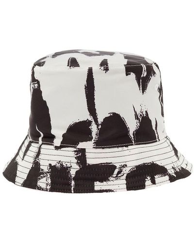 Alexander McQueen Graffiti Cloche Polyfaille Hat D - Black