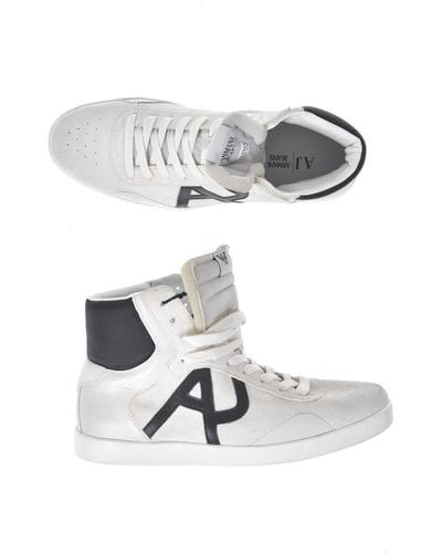 Armani Jeans Aj Ankle Boots Trainer - White