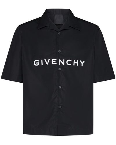 Givenchy Logo Cotton Shirt - Black