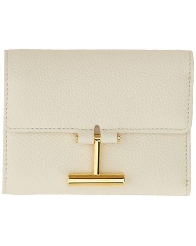 Tom Ford Wallet With Logo - Natural