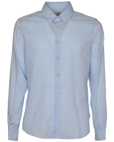 Paul Smith Ls Tailored Fit Shirt - Blue