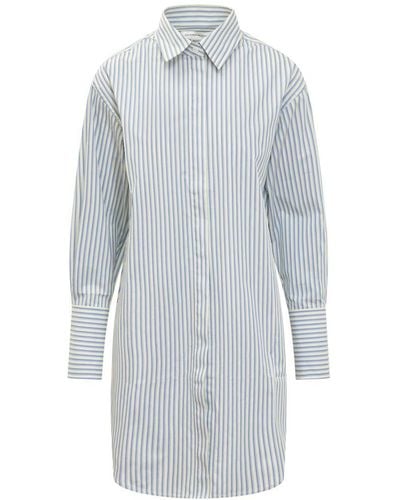Victoria Beckham Wrap Shirt Dress - Grey