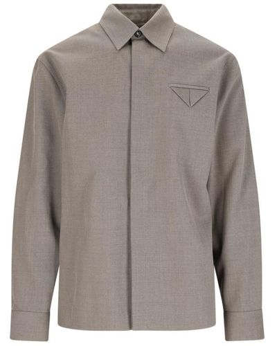 Bottega Veneta 'tasca Triangolare' Shirt - Gray