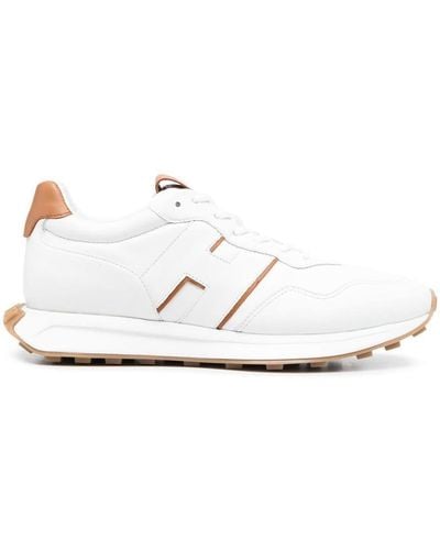 Hogan H601 Leather Trainers - White