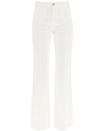 See By Chloé See By Chloe Embroidered Jeans - White