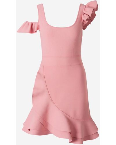 Alexander McQueen Mini Ruffle Dress - Pink