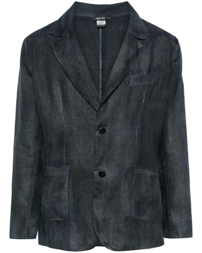 Avant Toi Hand Painted Hemp Rever Jacket Clothing - Black