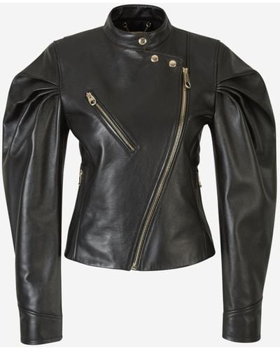 Chloé Biker Leather Jacket - Black