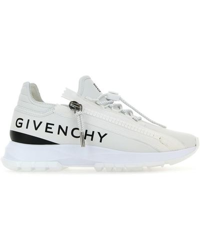 GIVENCHY: leather sneakers with logo - Black | GIVENCHY sneakers H29096  online at GIGLIO.COM