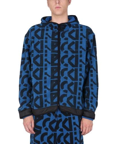 KENZO Sweatshirt With Monogram Logo - Blue