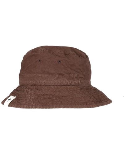 Jil Sander Bucket Hat With Logo Label - Brown