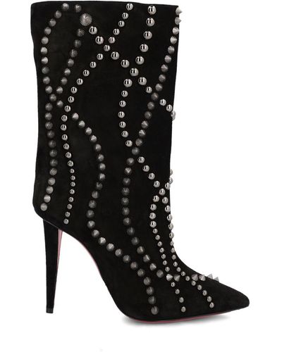 Christian Louboutin Astrilarge Booty Pika Spikes Boots - Black