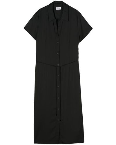 Calvin Klein Recycled Cdc Midi Shirt Dress - Black