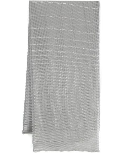 Emporio Armani Pleated Stole - Gray