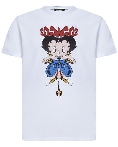 DSquared² Betty Boop Cool Fit T-Shirt - White