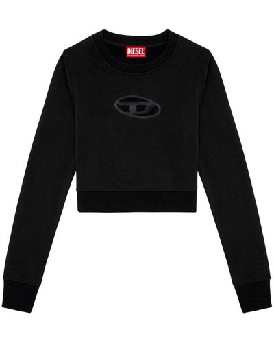DIESEL Logo Cotton Sweatshirt - Black