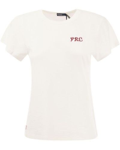 Polo Ralph Lauren Crew-neck T-shirt With Embroidery - White
