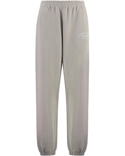 Sporty & Rich Cotton Track-Pants - Gray