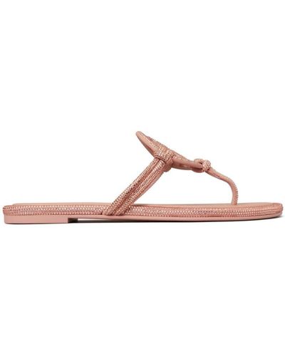 Tory Burch Miller Leather Thong Sandals - Pink