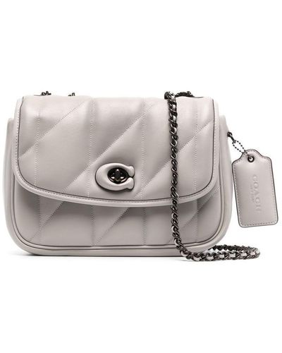 COACH Pillow Madison Shoulder Bag With Quilting - Gray