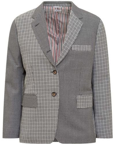 Thom Browne Cropped Jacket - Grey