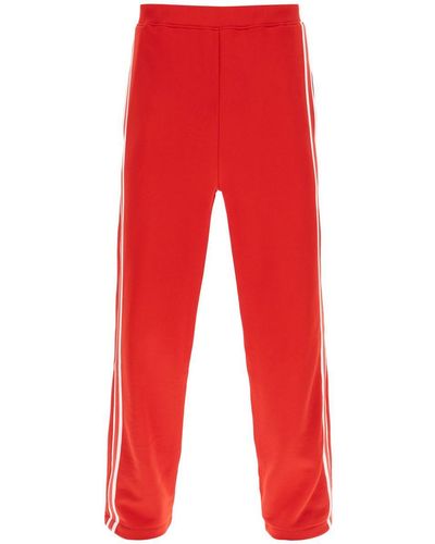 Ami Paris Track Pants With Side Bands - Red