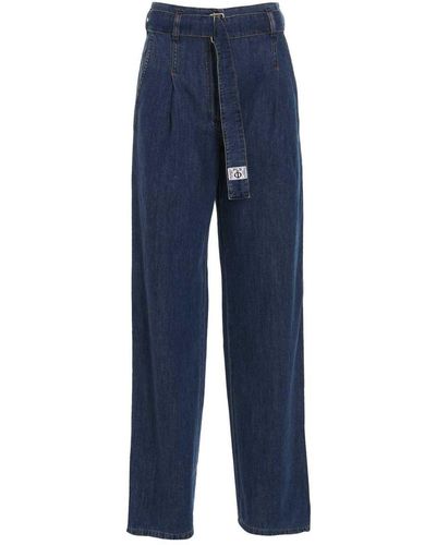 Philosophy Di Lorenzo Serafini Jeans With Front Pleats - Blue