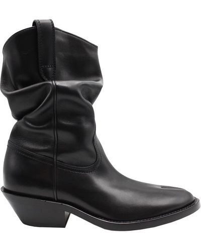 Maison Margiela Tabi Western Boots Shoes - Black