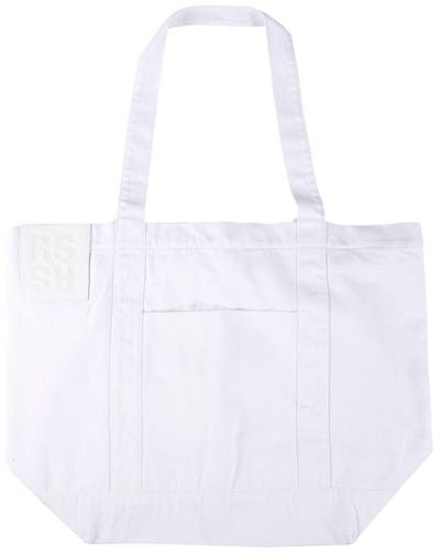 Raf Simons Logo Shopping Bag - White