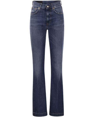 Dondup Olivia - Slim Fit Bootcut Jeans - Blue
