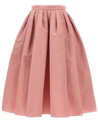 Alexander McQueen Curled Midi Skirt Skirts - Pink