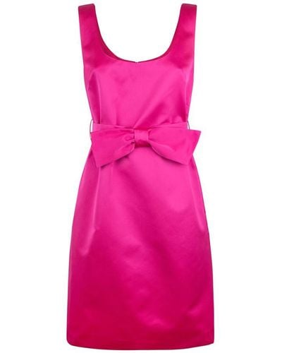 P.A.R.O.S.H. Bow-detail Sleeveless Dress - Pink