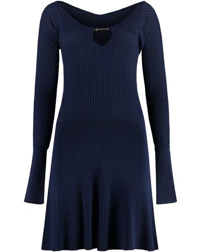 Jacquemus Pralu Knit Mini-Dress - Blue