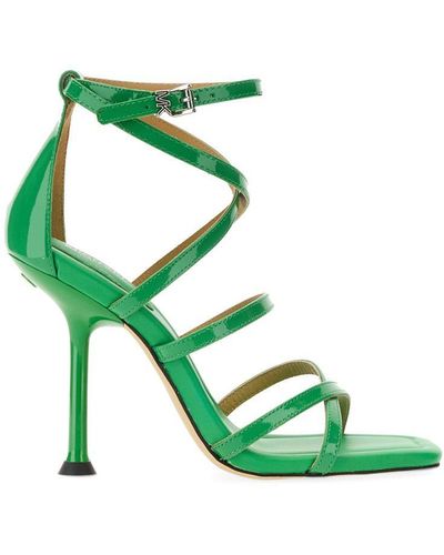 Michael Kors Court Shoes In Leather. - Green