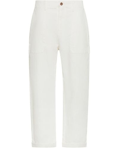 CIGALA'S High-Waisted Wide-Leg Cotton Jeans - White