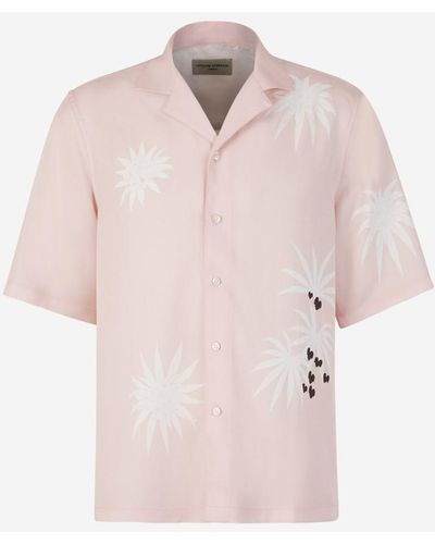 Officine Generale Palm Trees Motif Shirt - Pink